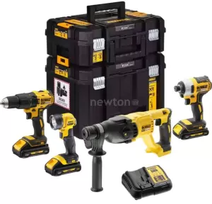 DeWalt DCK440L3T винтоверт, перфоратор, шуруповерт, фонарь, 3 АКБ, кейс фото