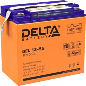Аккумулятор для ИБП Delta GEL 12-55 (12В/55 А·ч) фото