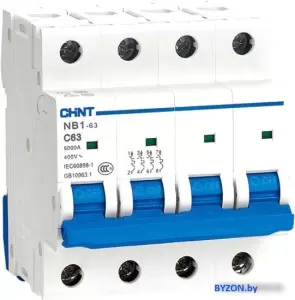 Выключатель автоматический Chint NB1-63 4P 25A 6кА (C) 179745 фото