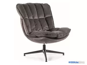 Интерьерное кресло Signal Vesta Velvet tap. 218 (серый/черный) фото