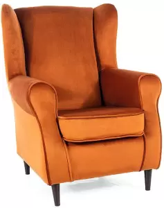 Интерьерное кресло Signal Baron Velvet Bluvel 4215 (корица/венге) фото