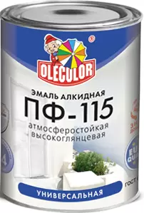 Эмаль Olecolor ПФ-115 универсальная 0.9кг (светло-голубой) фото