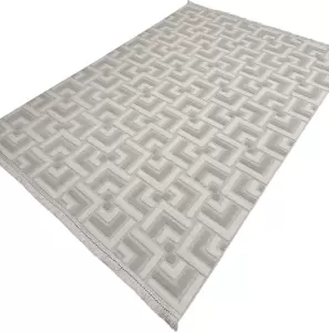 Ковер для жилой комнаты Radjab Carpet Поло Прямоугольник EN 204 12565RK (2.4x3.4, Cream/Beige) фото