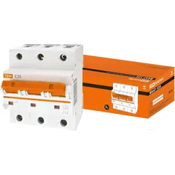 Выключатель автоматический TDM ВА 47-125 3Р 25А (С) 15кА SQ0208-0076 фото