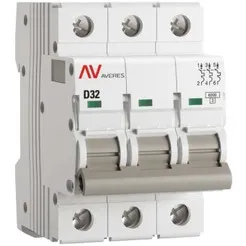 Выключатель автоматический EKF Averes AV-6 3P 32A (D) 6kA фото