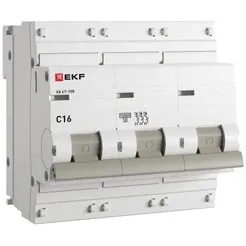 Выключатель автоматический EKF PROxima 3P 16А (C) 10kA ВА 47-100 фото