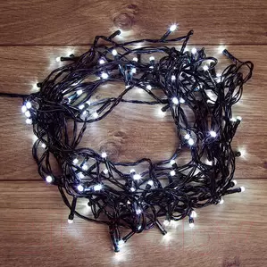 Светодиодная гирлянда Neon-Night 100 LED 303-103 10м, белый фото
