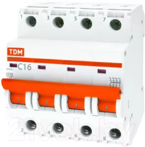 Выключатель автоматический TDM ВА 47-29 4Р 16А (C) 4.5кА / SQ0206-0125 фото