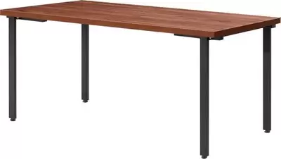 Обеденный стол Millwood Лофт Прага Л 160x80x75 дуб табачный Craft/металл черный фото