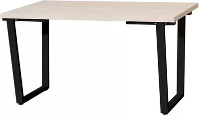 Обеденный стол Millwood Лофт Уэльс Л 120x70x75 дуб белый Craft/металл черный фото