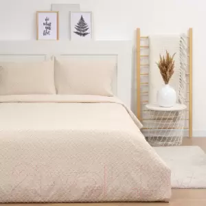 Комплект постельного белья Love Life Tufting. Квадрат 2сп / 10323086 бежевый фото