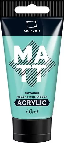 Акриловая краска Малевичъ 618157 60мл, малахитовый матовый фото