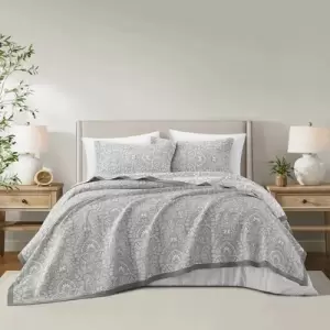 Набор текстиля для спальни Arya Beya 180x240 / 8680943250452 серый фото