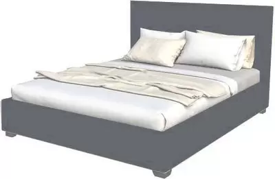 Двуспальная кровать Elmax Альба 200x200 с ПМ Газ-лифт Континентальная рама Glory 19 фото