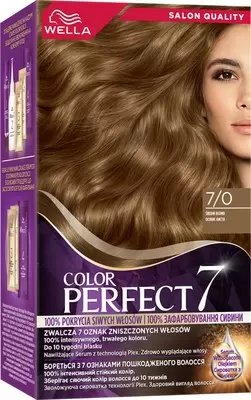Крем-краска для волос Wella Color Perfect Стойкая 7/0 осенние листья фото