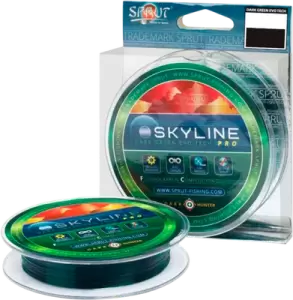 Леска флюорокарбоновая Sprut Skyline Fluorocarbon Composition Evo Tech Pro темно-зеленый, 0.235мм, 6.8кг, 150м фото