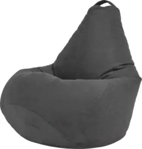 Бескаркасное кресло Sled Груша 125x85 XХL велюр, графит фото