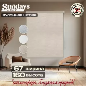 Рулонная штора Sundays Home Форест 67х160 бежевый фото