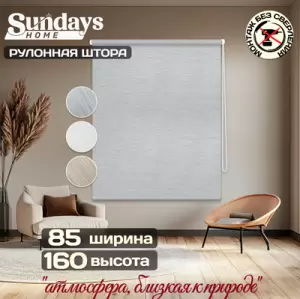 Рулонная штора Sundays Home Форест 85х160 светло-серый фото