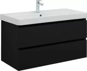 Тумба под умывальник Aquanet Вега 2.0 100 / 337951 черный фото