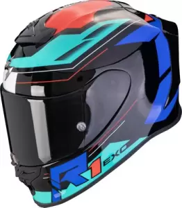 Мотошлем Scorpion Exo Exo-R1 Evo Air Blaze р. S, черный/синий/красный фото