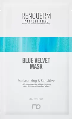 Маска для лица тканевая Renoderm Blue Velvet Mask 25г фото