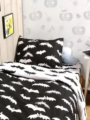 Комплект постельного белья Wake me Wake Летучие мыши 1.5сп 50x70 / 10507-1+10508-1 фото
