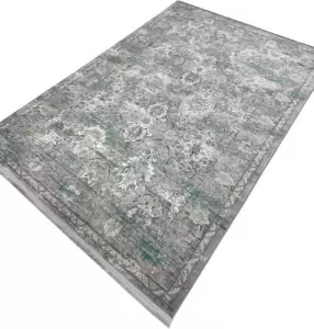 Коврик Radjab Carpet Амаль Прямоугольник 9010A / 13150RK 1.2x1.8, Grey/Green фото