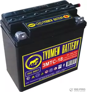 Мотоциклетный аккумулятор Tyumen Battery Лидер 3МТС-18 (18 А·ч) фото