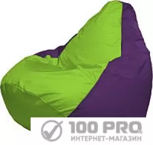 Кресло-мешок Flagman Груша Супер Мега 4XL Г5.1-155 (салатовый/фиолетовый) фото