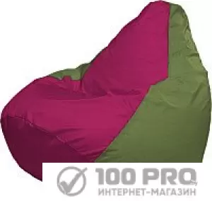 Кресло-мешок Flagman Груша Супер Мега 4XL Г5.1-387 (фуксия/оливковый) фото