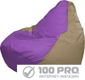 Кресло-мешок Flagman Груша Медиум XL Г1.1-104 (сиреневый/темно-бежевый) фото
