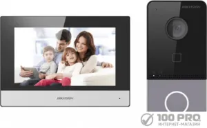 Комплект видеодомофона Hikvision DS-KIS603-P(C) фото