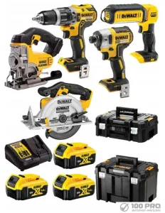 DeWalt DCK551P3T (шуруповерт, винтоверт, лобзик, циркулярная пила, 3 АКБ, кейс) фото