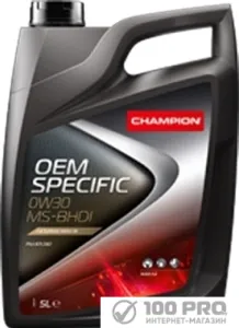Моторное масло Champion OEM Specific MS-BHDI 0W-30 5л фото