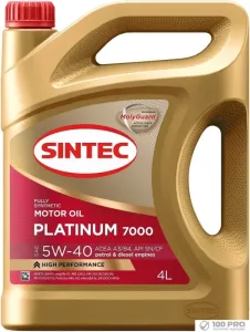 Моторное масло Sintec Platinum 7000 5W-40 4л фото