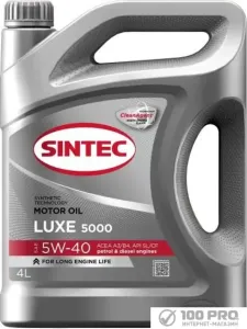 Моторное масло Sintec Luxe 5000 5W-40 4л фото