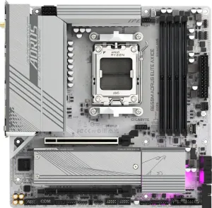 Материнская плата Gigabyte B650M Aorus Elite AX Ice фото