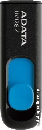 USB Flash A-Data DashDrive UV128 Black/Blue 32GB (AUV128-32G-RBE) фото