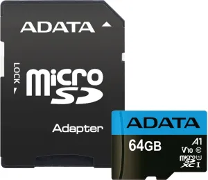 Карта памяти ADATA Premier AUSDX64GUICL10A1-RA1 microSDXC 64GB (с адаптером) фото