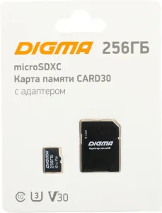 Карта памяти Digma MicroSDXC Class 10 Card30 DGFCA256A03 фото