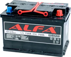 Автомобильный аккумулятор ALFA Hybrid 75 R (75 А·ч) фото
