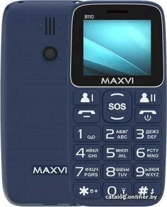 Кнопочный телефон Maxvi B110 (синий) фото