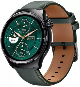 Умные часы Mibro Lite 3 Pro (с зеленым кожаным ремешком) фото