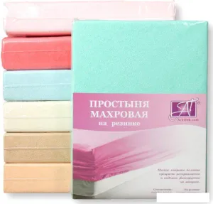 Постельное белье Альвитек Махровая на резинке 90x200x20 ПМР-МЕ-090 (ментол) фото