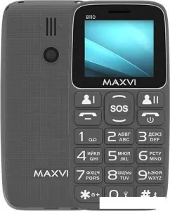 Кнопочный телефон Maxvi B110 (серый) фото