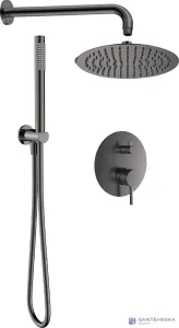 AQUAme Siena AQM8404GM Душевая система скрытого монтажа, графит фото