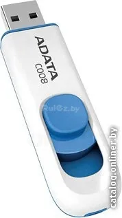 USB Flash A-Data C008 White+Blue 64 Гб (AC008-64G-RWE) фото
