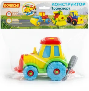 Конструктор Полесье 77769 Трактор (желтый) фото