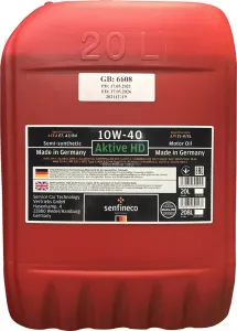 Моторное масло Senfineco Aktive HD 10W-40 API CI-4/SL ACEA E7, A3/B4, 20л фото